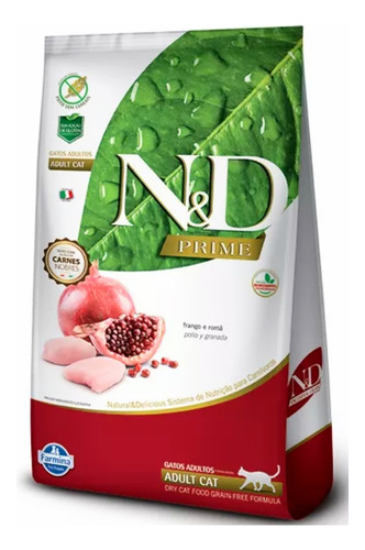 Alimento N&d Prime Para Gato Adulto Sabor Pollo Granada X1.5