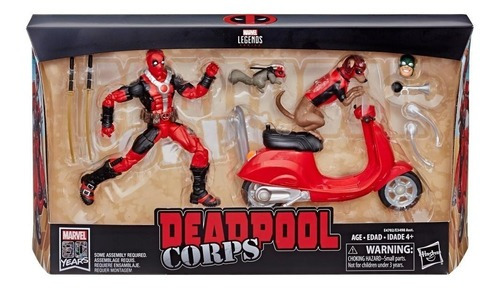 Deadpool Corps Scooter Marvel Legends Con Perro Y Ardilla