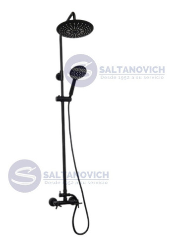 Columna De Ducha Completa Mozart Boston Negra C/ Duchador