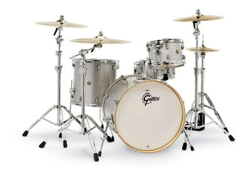 Batería Gretsch Catalina Maple Silver Sparkle 4 Piezas 22