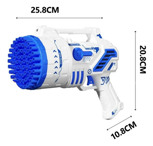 Pistola De Burbujas Celeste Plus 69 Orificios Úpale