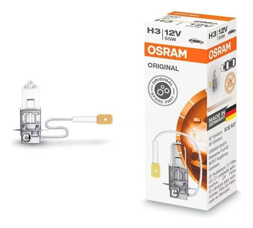 Lampara Osram H3 12v 55w Original Pk22s 64151 Alemana