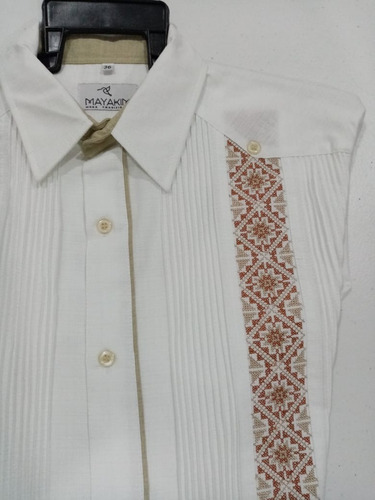 Imagen 2 de 4 de Guayabera De Lino Premium M/l Tallas Extras