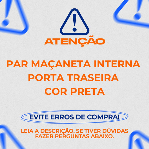 Par Maçaneta Palio Interna Traseira 1996 1997 1998 Até 2007