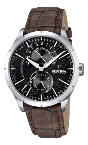 Reloj Festina F16573/4 Marrón Hombre Relojesymas Color de la correa Plateado