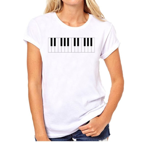 Remera De Mujer Piano Teclado Organo Musica Instrumento M9