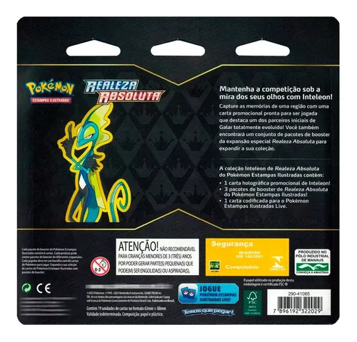 Jogo de Cartas Pokémon - Blister Triplo - Realeza Absoluta