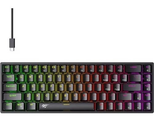 Teclado Mecanico Rgb 60% Havit Color del teclado Negro