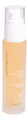 Purifying Toner Kosmos Tónico Purificante Ácido Salicílico 2% + Zinc Ideal para control de oleosidad, prevención de formación de puntos negros, libre de alcohol y fragancia 50mL