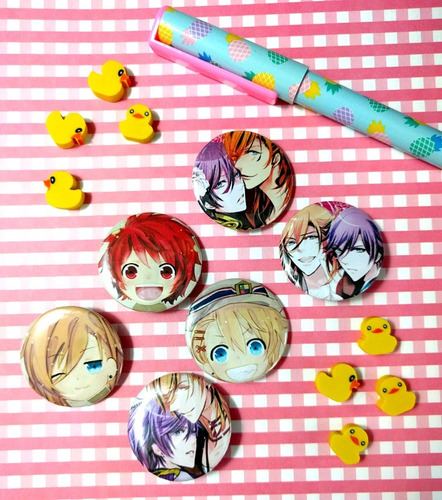 Set De 6 Pins Prendedores De Anime Uta No Prince Pines