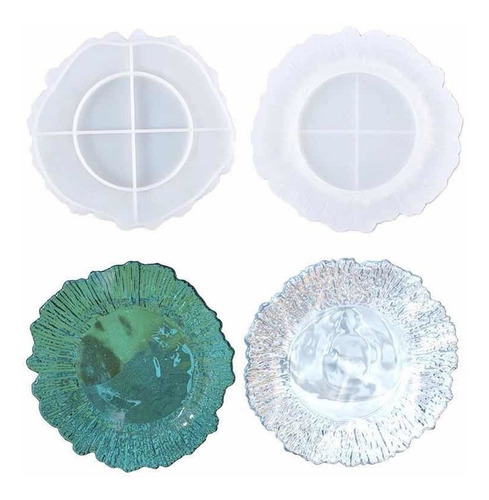 Imagen 2 de 3 de Silicona Molde Para Resina Plato Irregular
