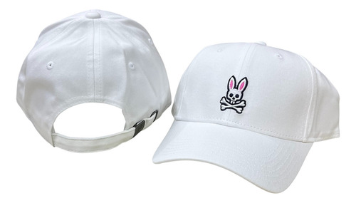 Gorra Psycho Bunny Blanco Conejo Blanco C/rosa Blanco O/s