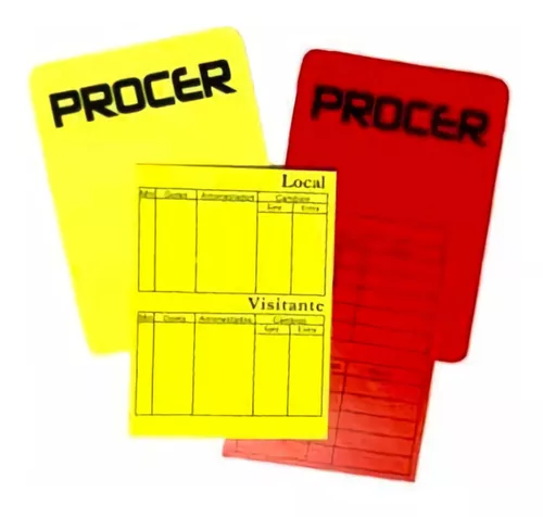 Tarjeta De Arbitro Hockey X 3. Procer® #355