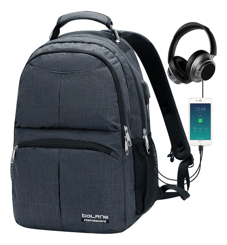 Mochila Para Laptop Bolang Con Puerto Usb Impermeable