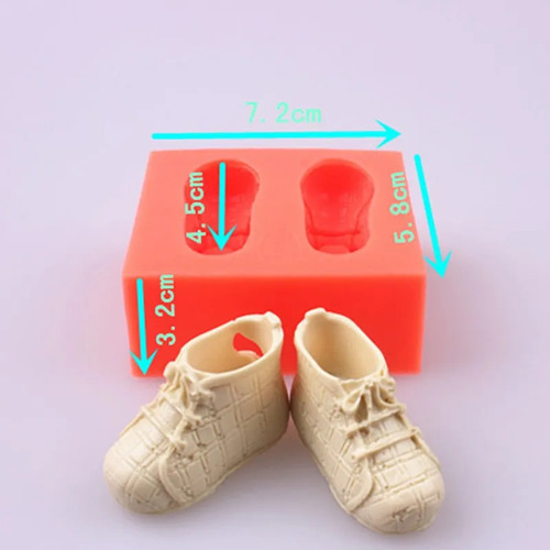 Molde Silicon Zapatos Bebe Reposteria Msc098 Cherry And Cake