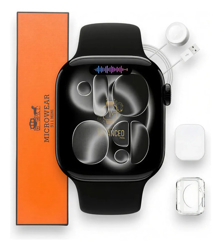 Relógio Microwear Smartwatch S11 Mini Series 11 42mm Whatsapp Gps Nfc 2026 Preto SMARTWATCH ADVANCED PRO