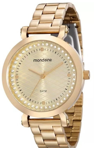 Relógio Feminino Dourado Mondaine 99022lpmvde1