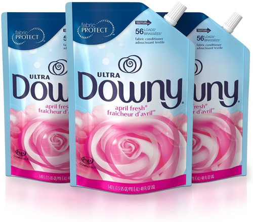 Downy Ultra April Fresh Líquido Suavizante En Bolsa 3 Pack