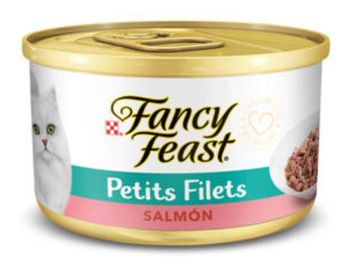 Imagen 1 de 1 de Alimento Fancy Feast Petit filets para gato adulto sabor salmón en lata de 85g