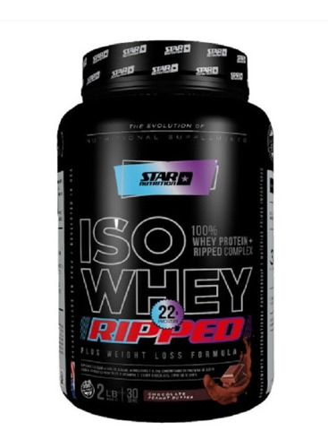 Proteina Iso Whey Ripped 1 Kg Star Nutrition Chocolate