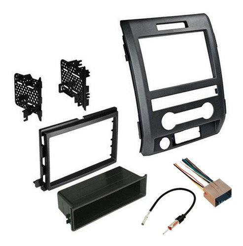 Base Frente Estéreo Kit Completo 1 Y 2 Din Ford Lobo 2009-13