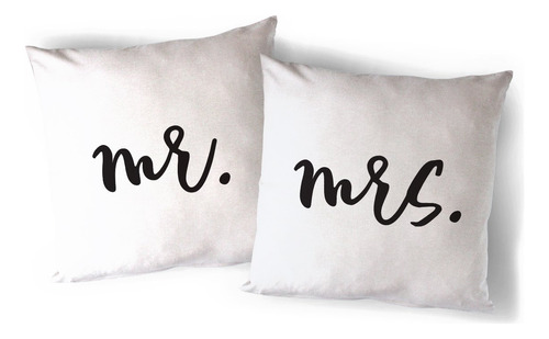 The Cotton & Canvas Co. Mr, Mrs. Home Decor - Funda De Almo.