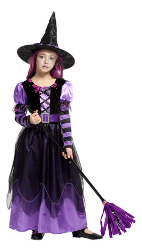 Disfraz De Bruja De Halloween Para Niña, De Bruja Malvada .