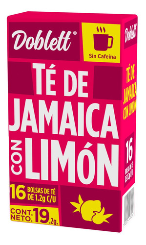 Té Doblett Jamaica Con Limón 16 Sobres 19.2g