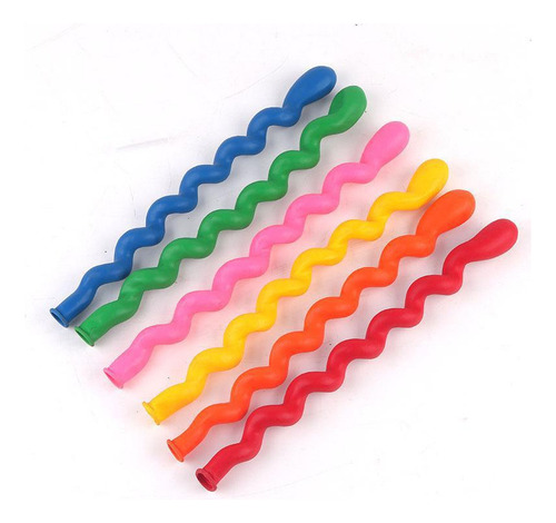 Dp 100 Unidades De Globos De Látex Espiral Larga Con