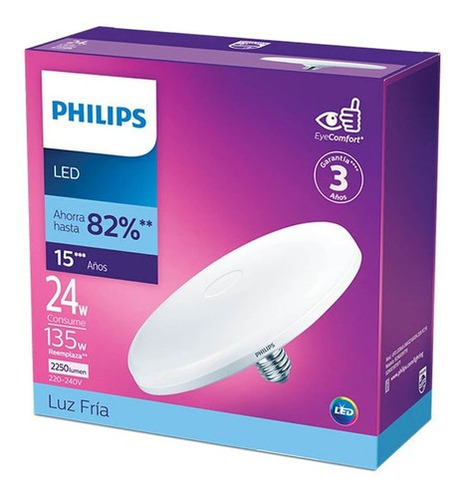 Lámpara Philips Ufo Led 24w E27 Luz Fría Color De La Luz Blanco Cálido