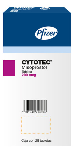 Cytotec Tabletas 200 Mcg, 28 Tabletas