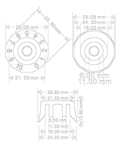 3 Perillas De Control De Guitarra Elegantes Y Marrón Claro