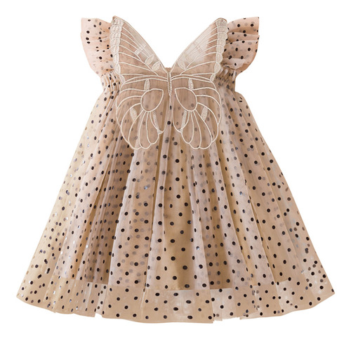 Vestido De Bebé Para Niñas, Bonito Estampado De Puntos Ondul