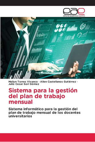 Libro: Sistema Para La Gestión Del Plan De Trabajo Mensual: 