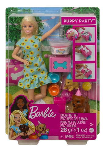 Muñeca Set Sisters & Pets Barbie Fiesta De Perritos