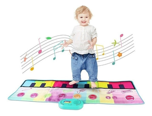 110x36cm Musical Piano Mat Kids Keyboard Toy Educac T11