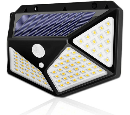 Lámpara Solar 100 Luces Led Exteriores Sensor Movimiento 