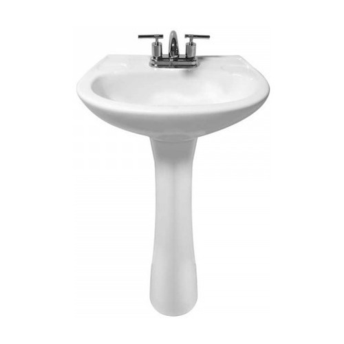 Lavabo Y Pedestal Blanco Jazmin Cato (mezcladora Incluida)