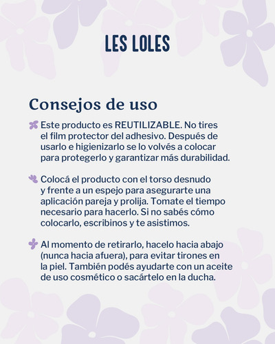 Corpiño Adhesivo Tiras Transparentes + Pezoneras, Les Loles