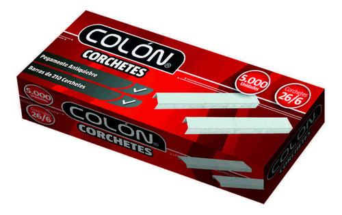 3 Cajas De Corchete 26/6 5000 Unidades Colon