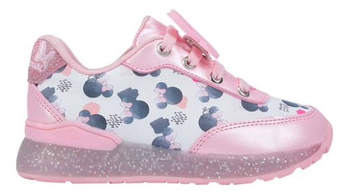 Tenis Casuales Para Niñas Con Luces Y Estampado De Minnie