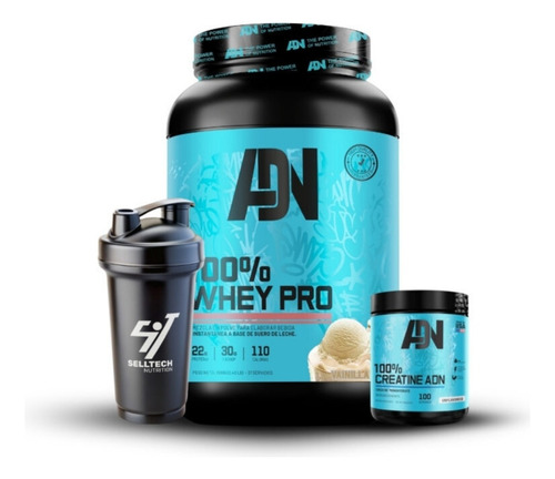 Pack Adn 100 Whey Pro 1.1kg Vainilla+creatina 250gr
