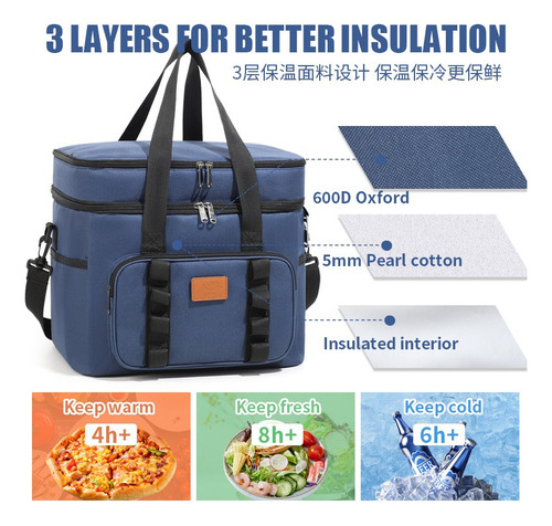Bolso Cooler Térmico Multiusos 23l Triple Aislamiento