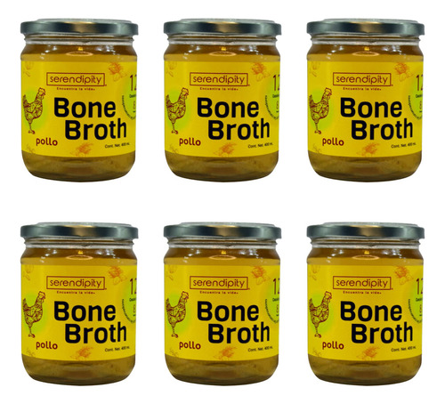 Caldo De Huesos Bone Broth 6 Pack Sabor Pollo