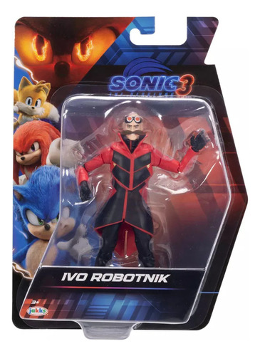 Boneco Articulado Ivo Robotnik De 12cm - Sonic 3: O Filme