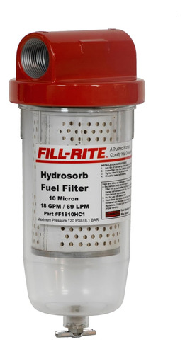 Fill-rite F1810pc1 - Filtro De Combustible De Partículas Y A