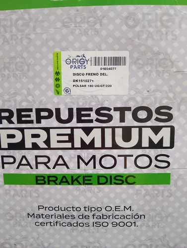 Disco De Freno Pulsar 180 Ug / Gt Delantero Origy Parts
