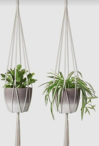 Suporte De Planta Macrame Plant Hanger Boho Macramé Kit 2