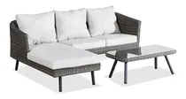Comprar Juego Living Jardin Sofa Esquinero Rattan Diseño Premium Imp