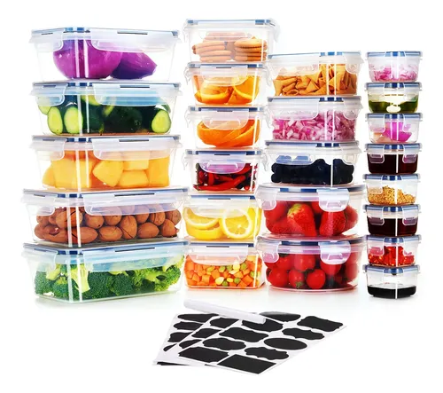 PLASTICPRO - Paquete De 24 Recipientes De Plástico Para